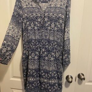 Espirit Blue Patterned Dress
